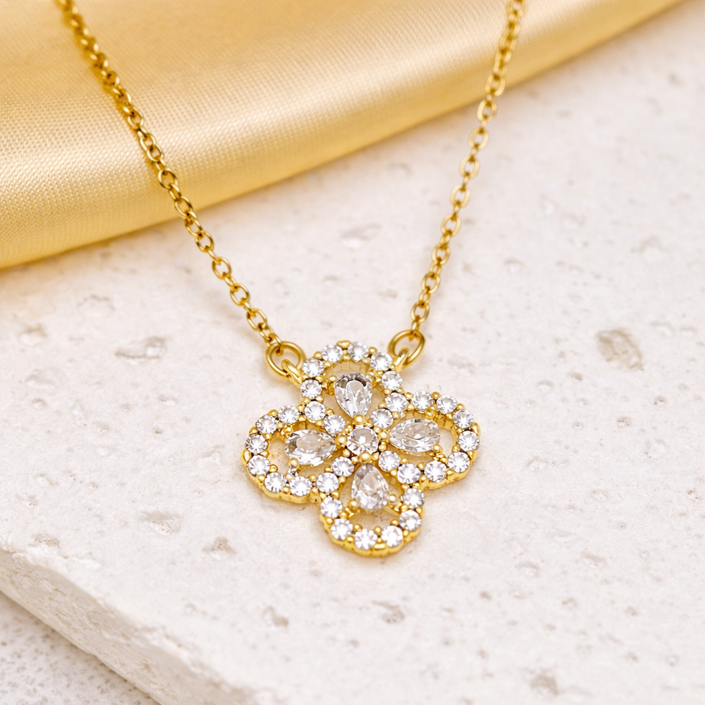 Crystal Clover Necklace